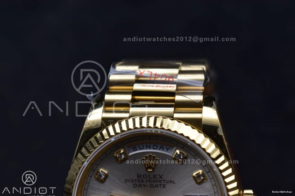 Square President on 36 DayDate Silver Steel Edition Comfortable Weight) (Gain 702 Best Dial YG with Bracelet vr3255 Diamond 904L V5 QF 1027